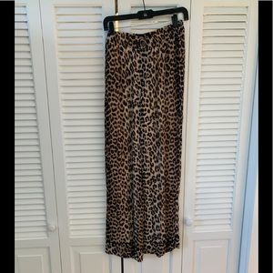 Ganni leopard silk like pants
